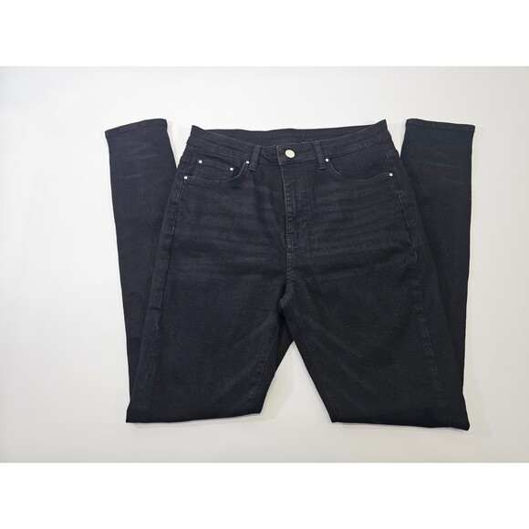 LEGEND Men's 32x32 Black Distressed Spray On Denim Jeans Pants Stretch EUC! - Picture 2 of 6